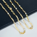 Chinese Style Bead Yellow Quartz Crystal Bead Necklace N5337