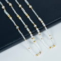 Crystal Stone Bead Long Necklace N5343 - White