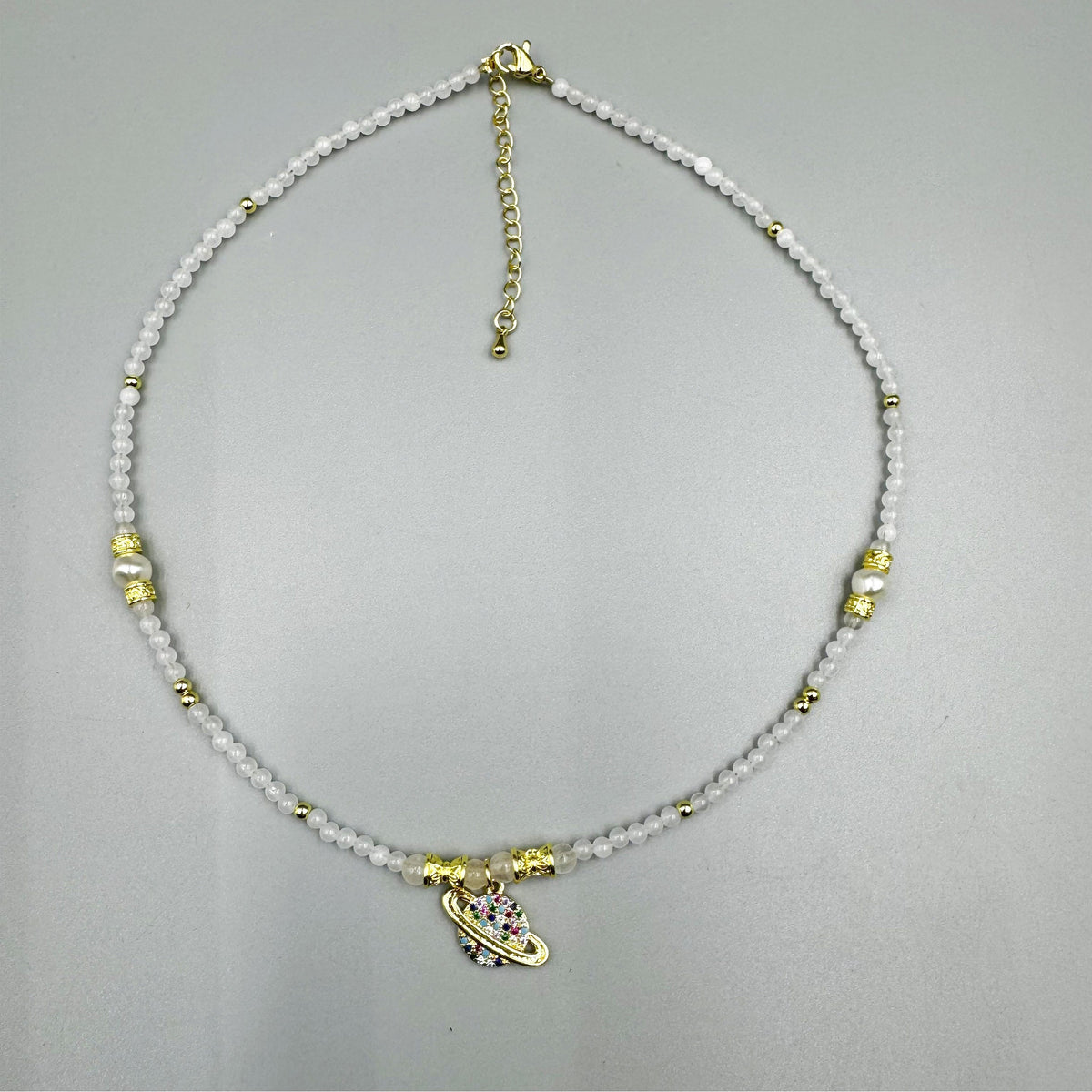 Universe Cubic Zirconia Bead Necklace N5344