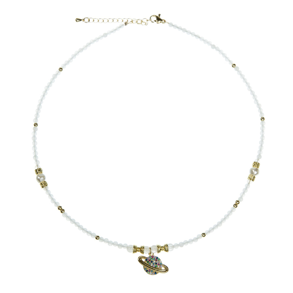 Universe Cubic Zirconia Bead Necklace N5344