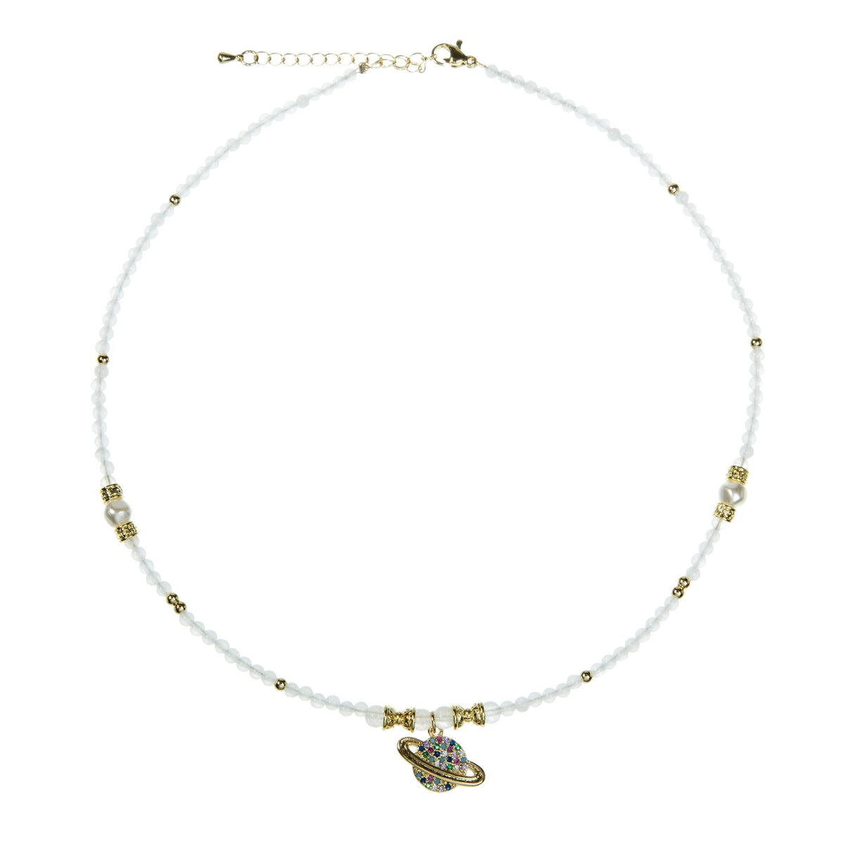 Universe Cubic Zirconia Bead Necklace N5344