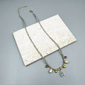 Teardrop Pendant Labradorite Stone Short Necklace N5347