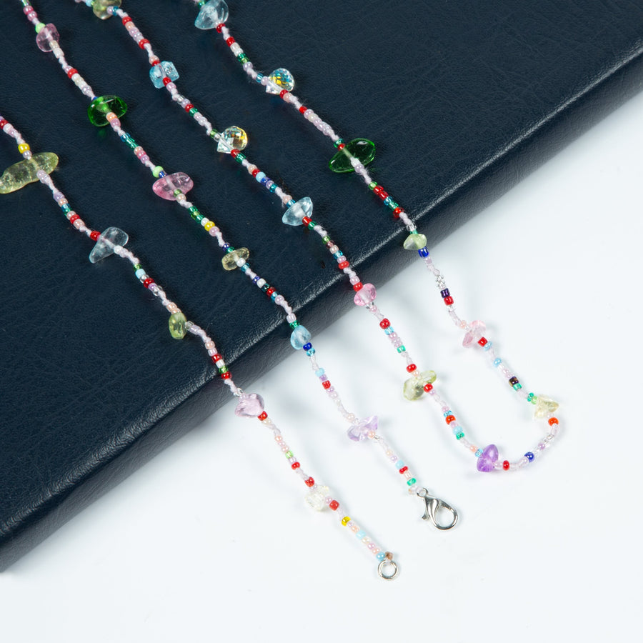 Irregular Stone Bead Long Necklace N5361