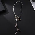 Geometry Alloy Tassel Necklace N5380