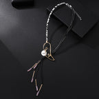 Geometry Alloy Tassel Necklace N5380