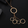 Geometric Circle Tassel Long Necklace N5382