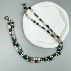 Layered Mixed Stone Beaded Choker Necklace N5394
