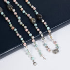 Handmade Braided Labradorite Stone Beaded Necklace N5395