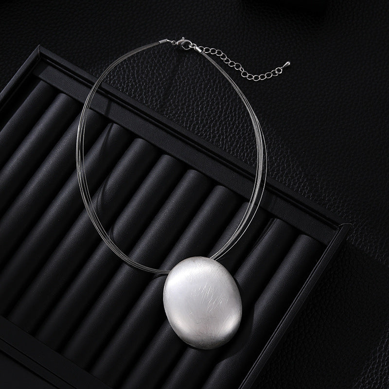 Geometric Stainless Steel Pendant Necklace N5400