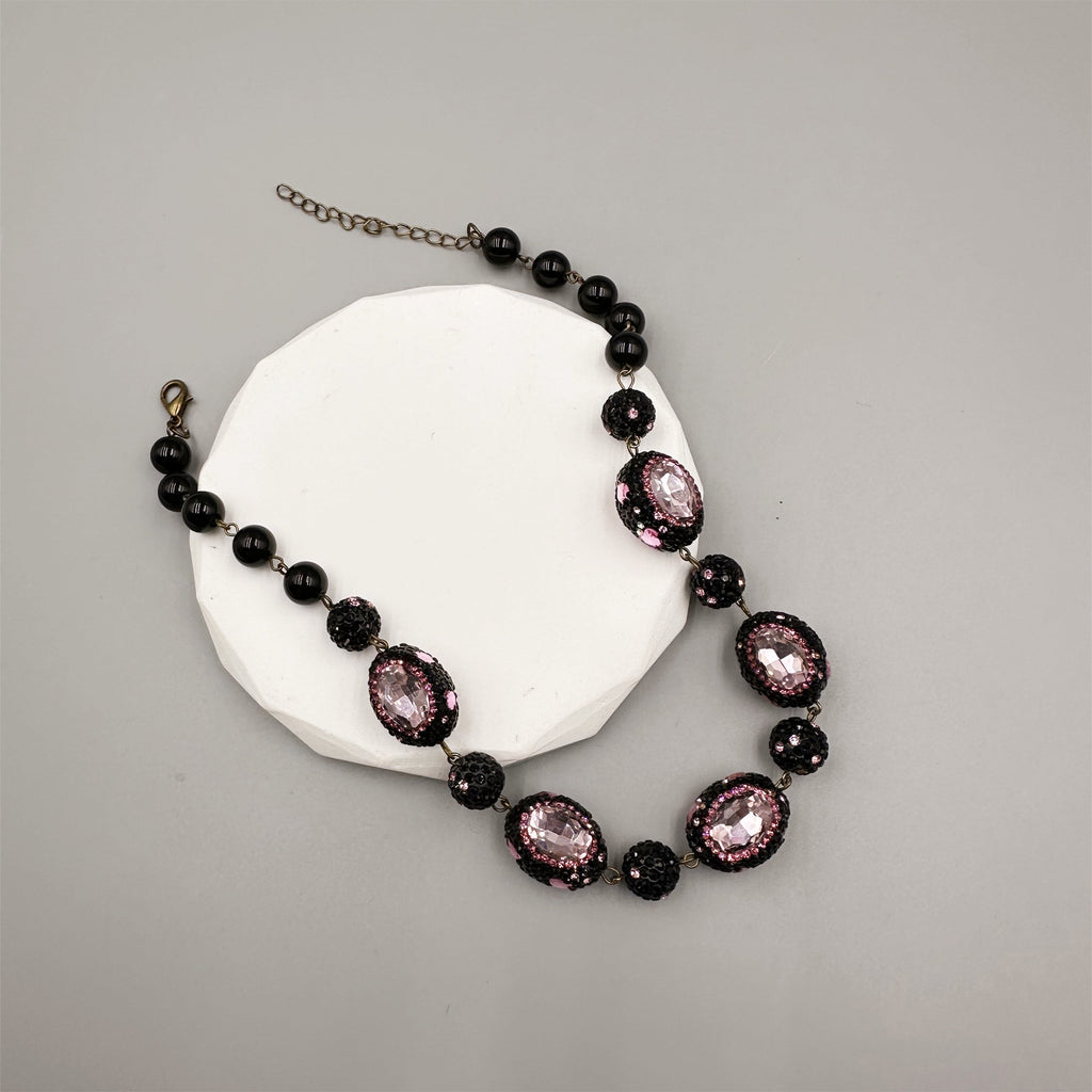 Luxury Rhinestone Bead Crystal Necklace N5419