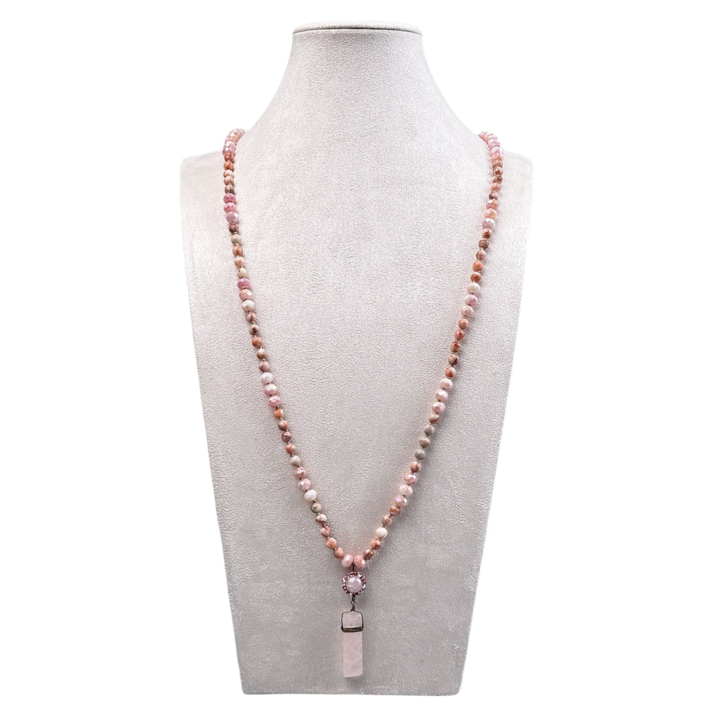 Handmade Braided Red Network Necklace N5421 - view 3