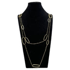 Geometry Circle Crystal Beaded Layered Necklace N5457