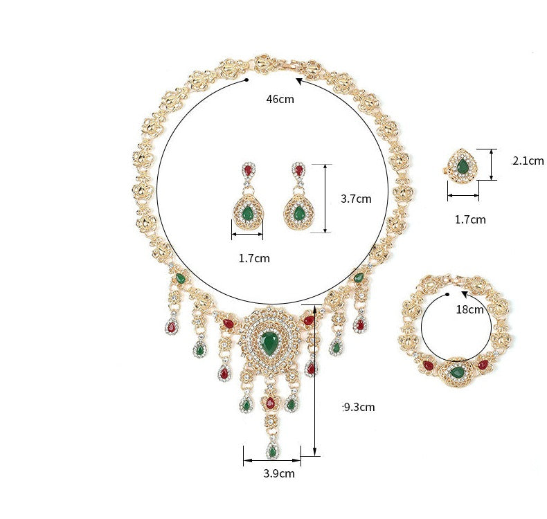 Brides Bridesmaid Necklace Bracelet Earring Ring Set N5475