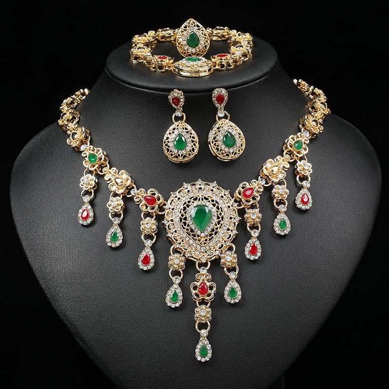 Brides Bridesmaid Necklace Bracelet Earring Ring Set N5475