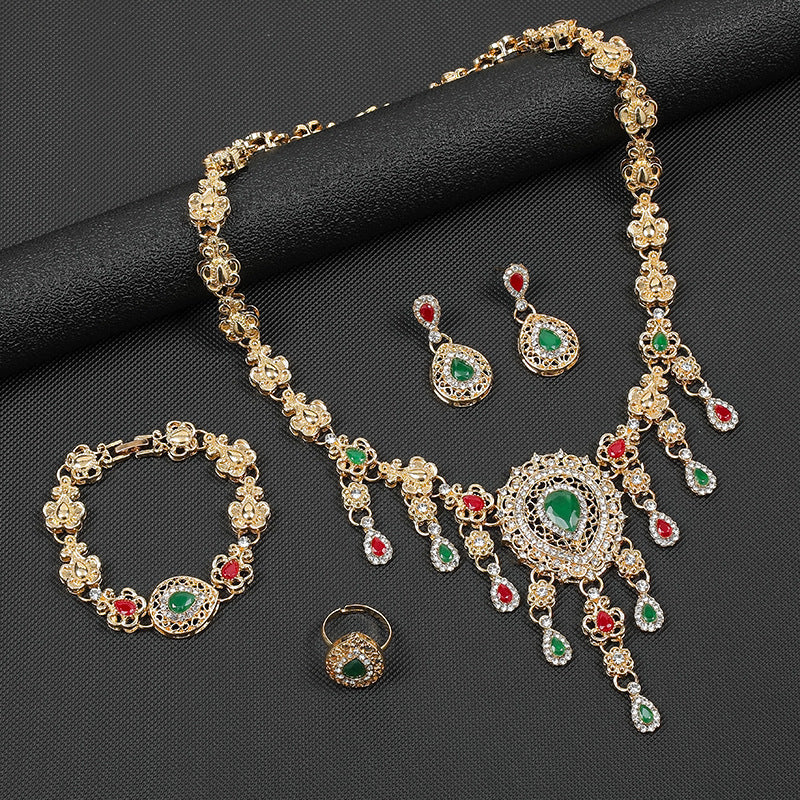 Brides Bridesmaid Necklace Bracelet Earring Ring Set N5475