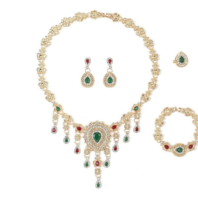Brides Bridesmaid Necklace Bracelet Earring Ring Set N5475