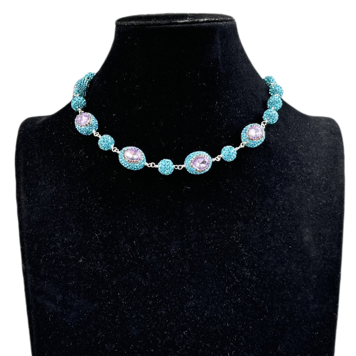 Luxury Rhinestone Bead Crystal Necklace N5485 - view 4