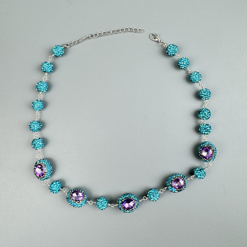 Luxury Rhinestone Bead Crystal Necklace N5485 - view 3