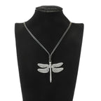 Dragonfly Gothic Pendant Leather Necklace N5514