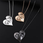 Heart Earrings Ring Necklace Set N5519-Set
