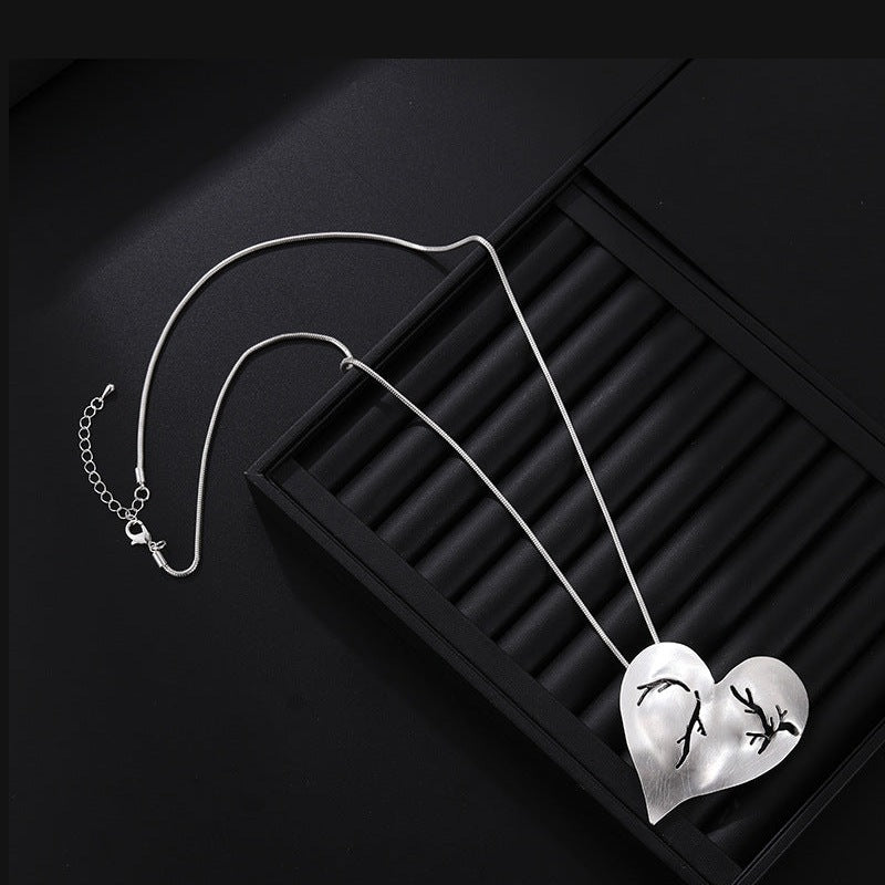 Heart Earrings Ring Necklace Set N5519-Set