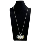 Butterfly Pendant Long Chain Metal Necklace N5527