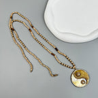 Yin Yang Shell Pendant Bead Necklace N5551 - view 8
