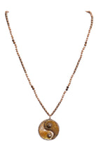 Yin Yang Shell Pendant Bead Necklace N5551 - view 2