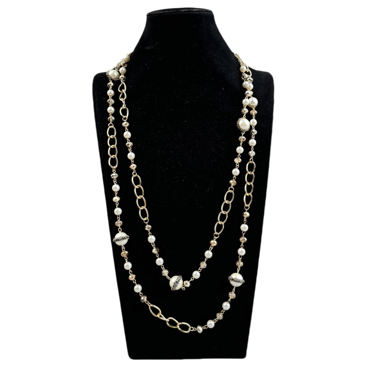Pearl Chain Necklace N5552 - view 3