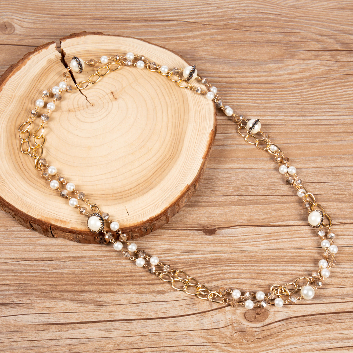 Pearl Chain Necklace N5552 - view 4
