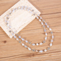 Handmade Purple Agate Freshwater Pearl Necklace N5566
