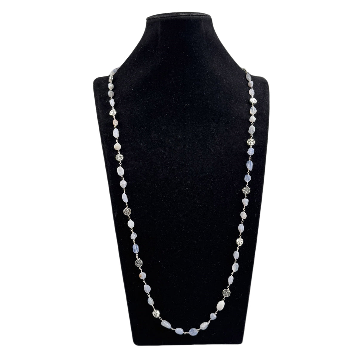 Handmade Purple Agate Freshwater Pearl Necklace N5566