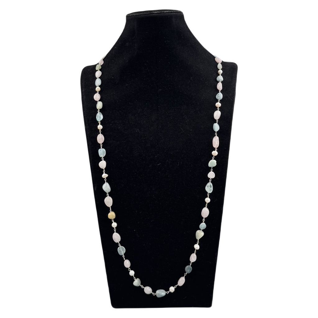 Morganite Gemstone necklace N5571