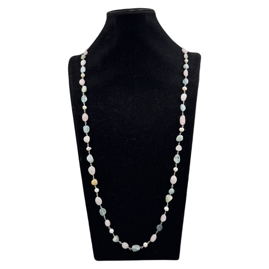 Morganite Gemstone Necklace N5571