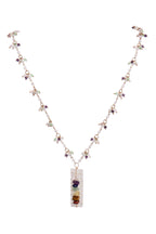 White Jade Stone Pendant Metal Necklace N5575 - view 2