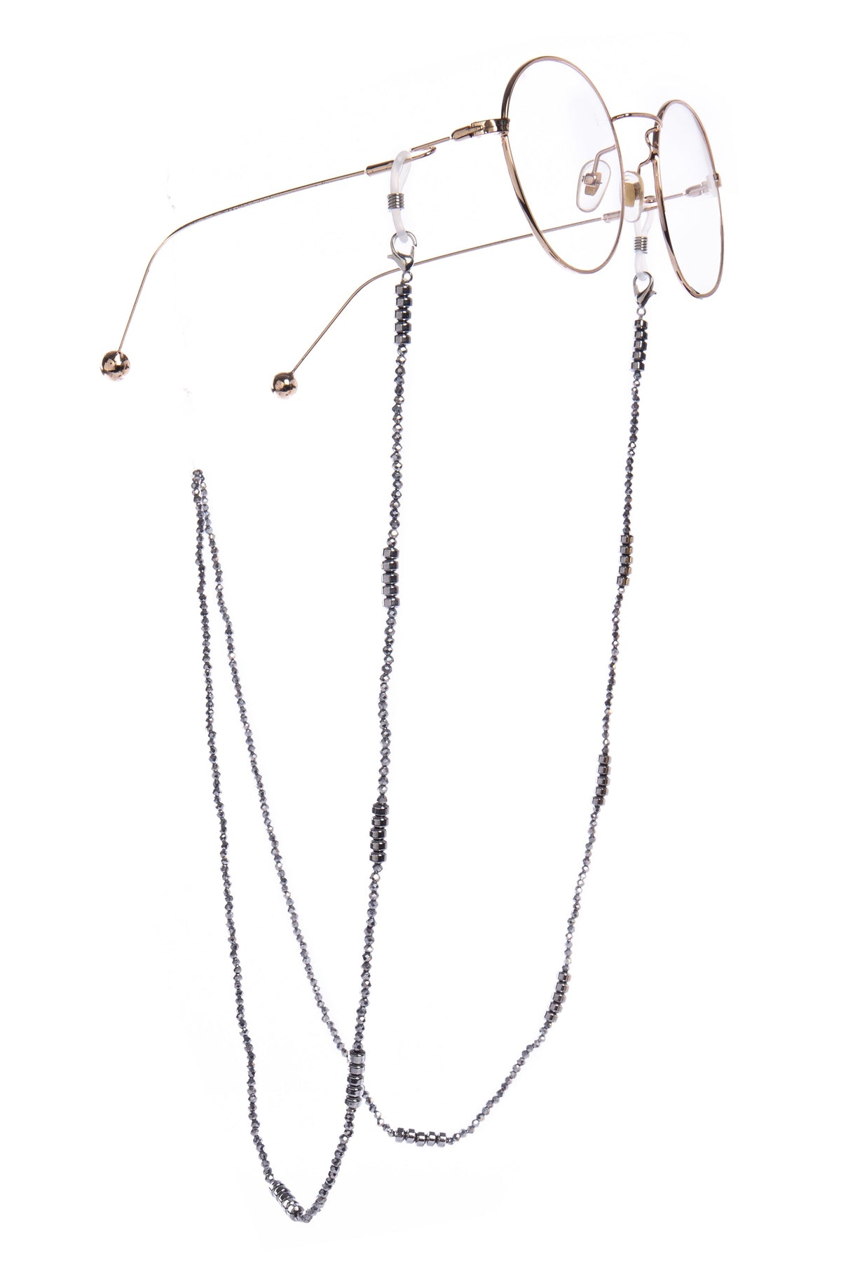 Hematite Bead Eyeglasses Holder Necklace EC5588