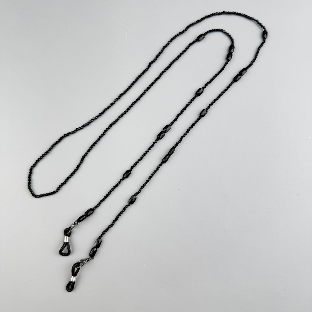 Black Crystal Glasses Lanyard Necklace EC5594 - view 3