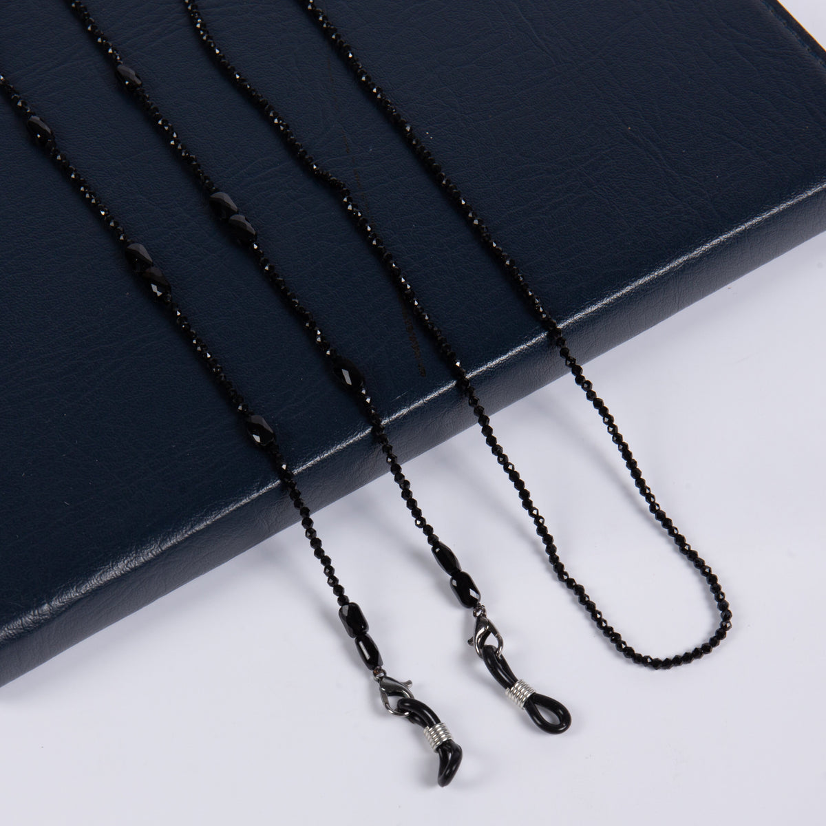 Black Crystal Glasses Lanyard Necklace EC5594