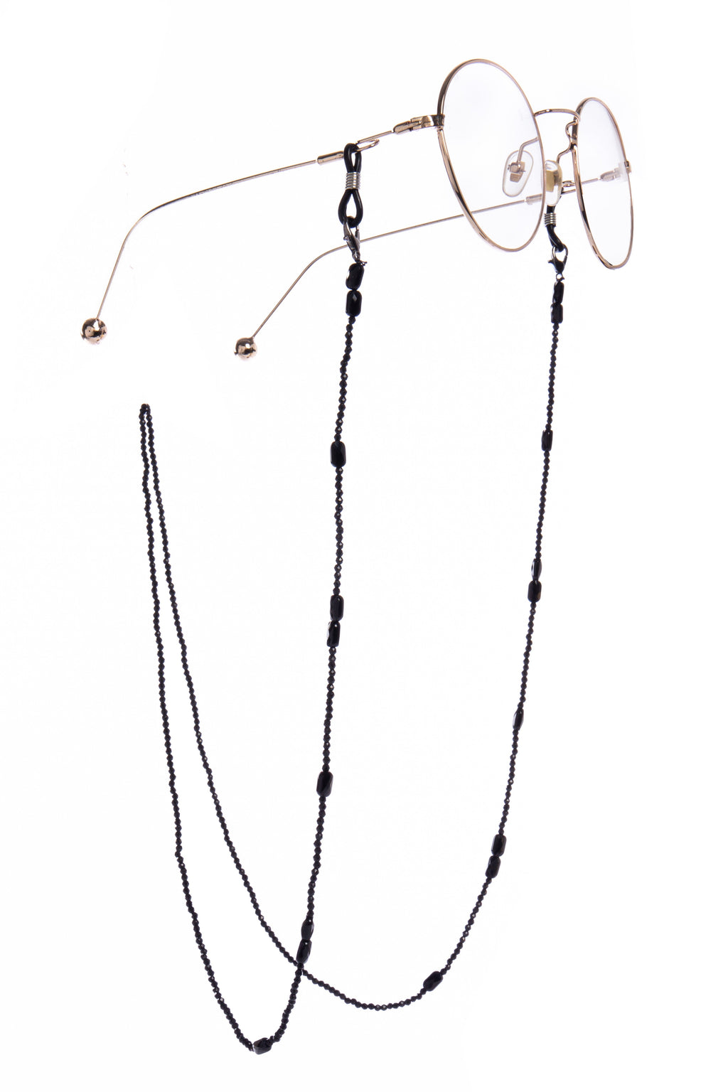 Black Crystal Glasses Lanyard Necklace EC5594 - view 2