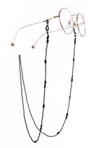Black Crystal Glasses Lanyard Necklace EC5594 - view 2