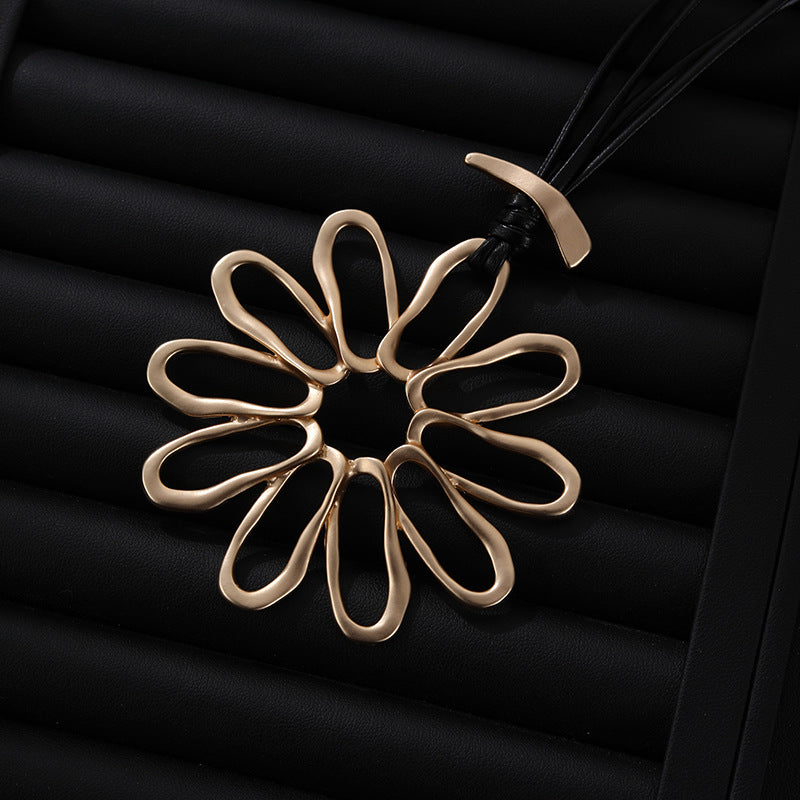 Flower Metal Necklace N5614 - view 4
