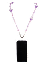 Purple Crystal Heart Beaded Crossbody Phone Lanyard PC5619 - view 2
