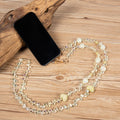 Yellow Heart Beaded Crystal Crossbody Lanyard PC5630