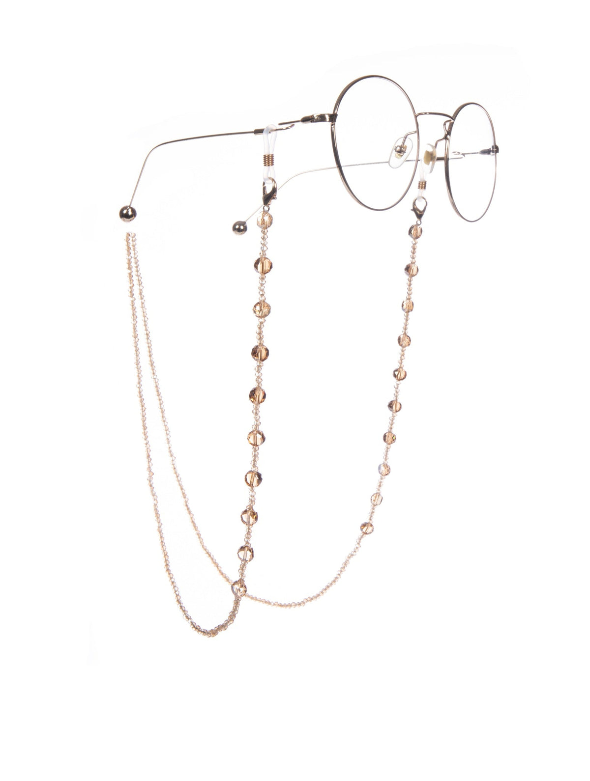 Crystal Beaded Glasses Holder EC5634-Brown