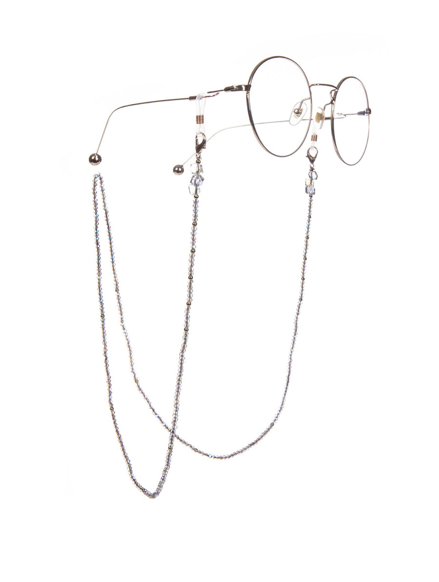 Clear Crystal Glasses Lanyard Holder EC5636