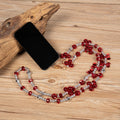 Holiday Theme : Crystal Colorful Ball Bow Phone Crossbody Lanyard PC5641