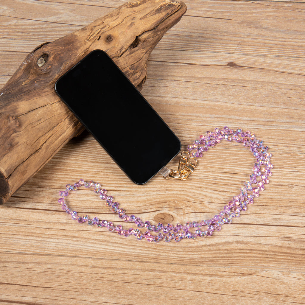 Crystal Bead Neck Lanyard PC5647 - Purple PC5647