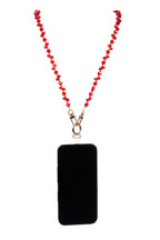 Red Crystal Bead Neck Lanyard PC5648