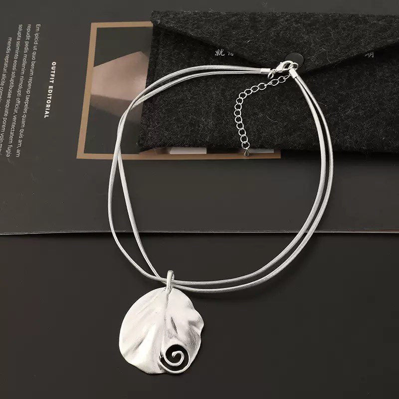 Leaf Metal Necklace N5664 - view 2
