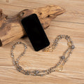 Metal Eye Charm Crystal Bead Crossbody Lanyard PC5676